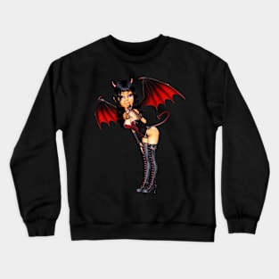 Halloween Cute Lady Evil Crewneck Sweatshirt